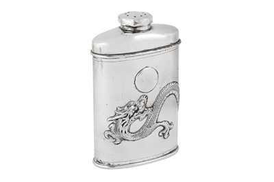 Lot 403 - An early 20th century Chinese Export silver powder bottle, Shanghai circa 1920 retailed by China Jewellery Company