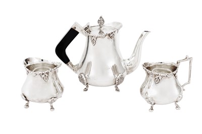 Lot 359 - A mid-20th century Indian silver three-piece bachelor coffee service, circa 1960