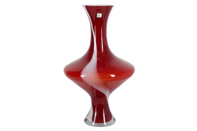 Lot 160 - DEPOSITO DA MARINHA GRANDE, PORTUGAL, A GLASS VASE, LATE 20TH CENTURY