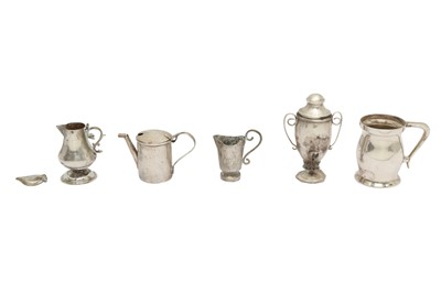 Lot 1154 - A GROUP OF FIVE SILVER MINIATURES