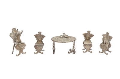 Lot 1153 - A GROUP OF SILVER MINIATURES