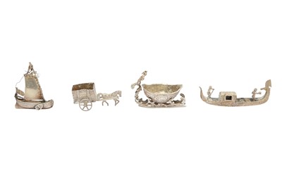 Lot 94 - A GROUP OF EARLY 20TH CENTURY SILVER MINIATURES