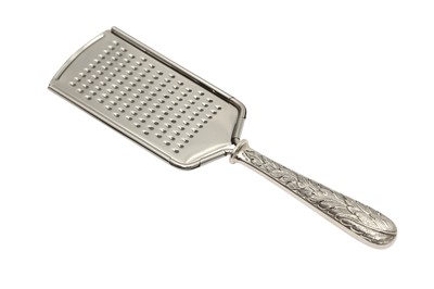 Lot 259 - A MODERN ITALIAN STERLING SILVER PARMESAN CHEESE GRATER, BY GIANMARIA BUCCELLATI
