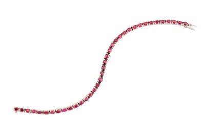 Lot 48 - A ruby bracelet
