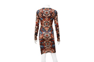 Lot 53 - Alexander McQueen Stained Glass Print Dress - Size 38