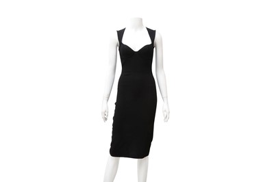 Lot 258 - Alexander McQueen Black Knit Bustier Dress - Size S