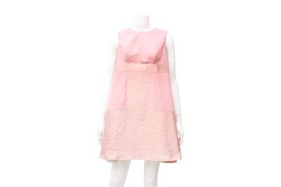 Lot 40 - Alexander McQueen Pink Cape Back Mini Dress - Size 42