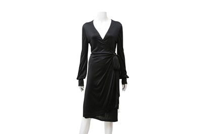 Lot 235 - Gucci Black Wrap Horsebit Dress - Size 40