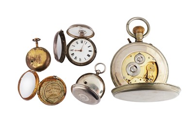 Lot 66 - THREE POCKET WATCHES AND ON GOLIATH POCKET WATCH.