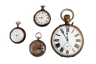 Lot 66 - THREE POCKET WATCHES AND ON GOLIATH POCKET WATCH.