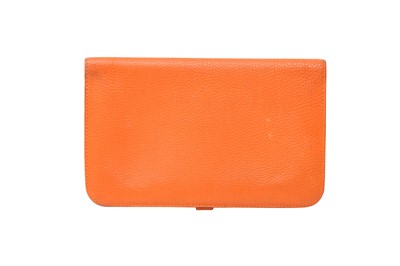 Lot 112 - Hermes Orange Togo Dogon Wallet