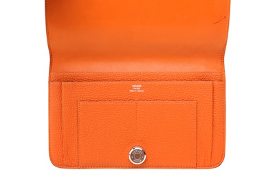 Lot 112 - Hermes Orange Togo Dogon Wallet