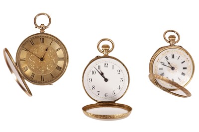 Lot 73 - THREE OPEN-FACE POCKET WATCHES
