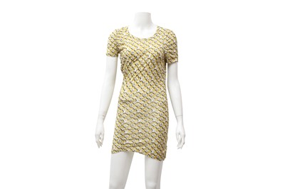 Lot 117 - Louis Vuitton Yellow Monogram Print Mini Dress - Size M