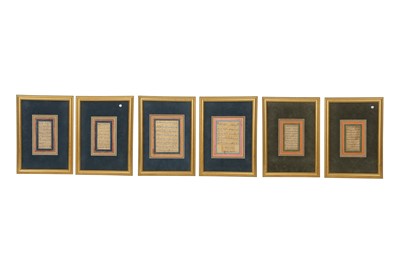 Lot 84 - SIX LOOSE FOLIOS OF NASKH CALLIGRAPHY