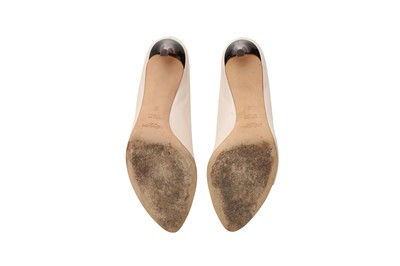Lot 4 - Yves Saint Laurent Cream Lips Heeled Sandal - Size 38.5