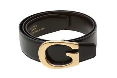 Lot 230 - Gucci Black G Logo Belt - Size 75