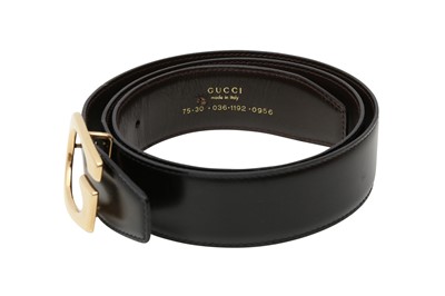 Lot 230 - Gucci Black G Logo Belt - Size 75