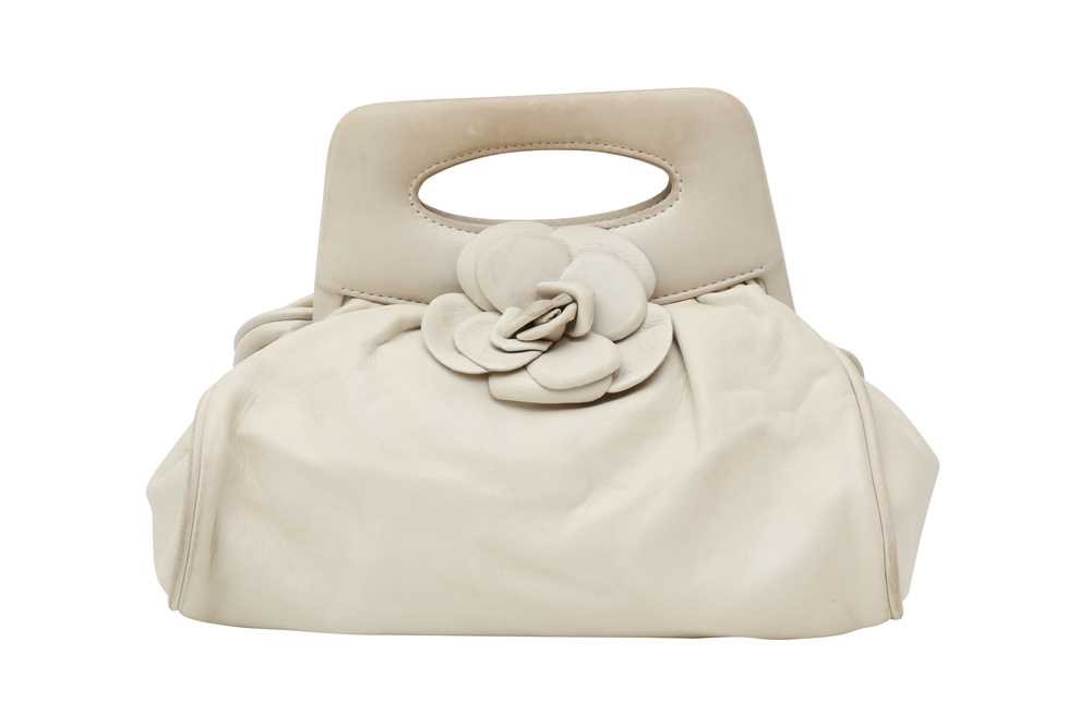 Lot 119 - Chanel Ivory Camelia Frame Clutch