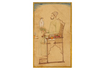 Lot 320 - A SEATED PORTRAIT OF MUHAMMAD ADIL SHAH, SULTAN OF BIJAPUR (1601 - 1656)