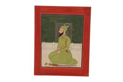 Lot 337 - A SEATED PORTRAIT OF AN INDIAN RULER