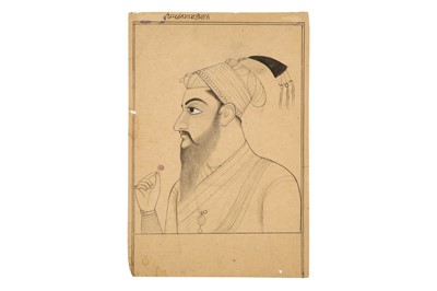 Lot 318 - A PROFILE PORTRAIT OF A MUGHAL PRINCE, POSSIBLY SHAH SHUJA (1616 - 1661)