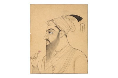 Lot 318 - A PROFILE PORTRAIT OF A MUGHAL PRINCE, POSSIBLY SHAH SHUJA (1616 - 1661)