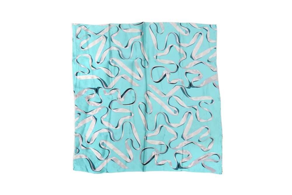 Lot 137 - Tiffany Blue Silk Print Scarf