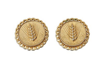 Lot 198 - Chanel CC Logo Medallion Clip On Earrings