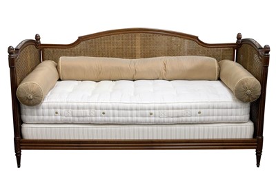 Lot 223 - A LATE TWENTIETH CENTURY FRENCH LOUIS XVI STYLE CHERRYWOOD DAYBED