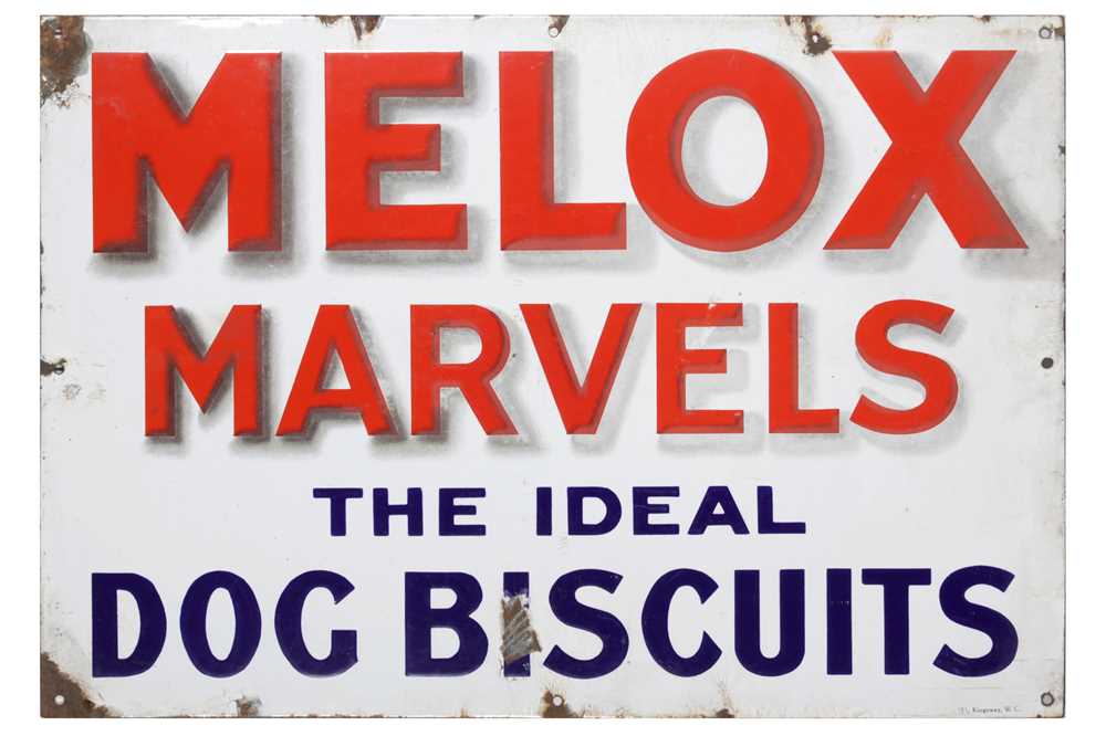 Lot 7 - A MELOX MARVELS ENAMEL SIGN