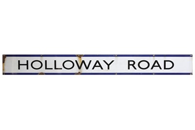 Lot 3 - A LONDON UNDERGROUND HOLLOWAY ROAD ENAMEL SIGN