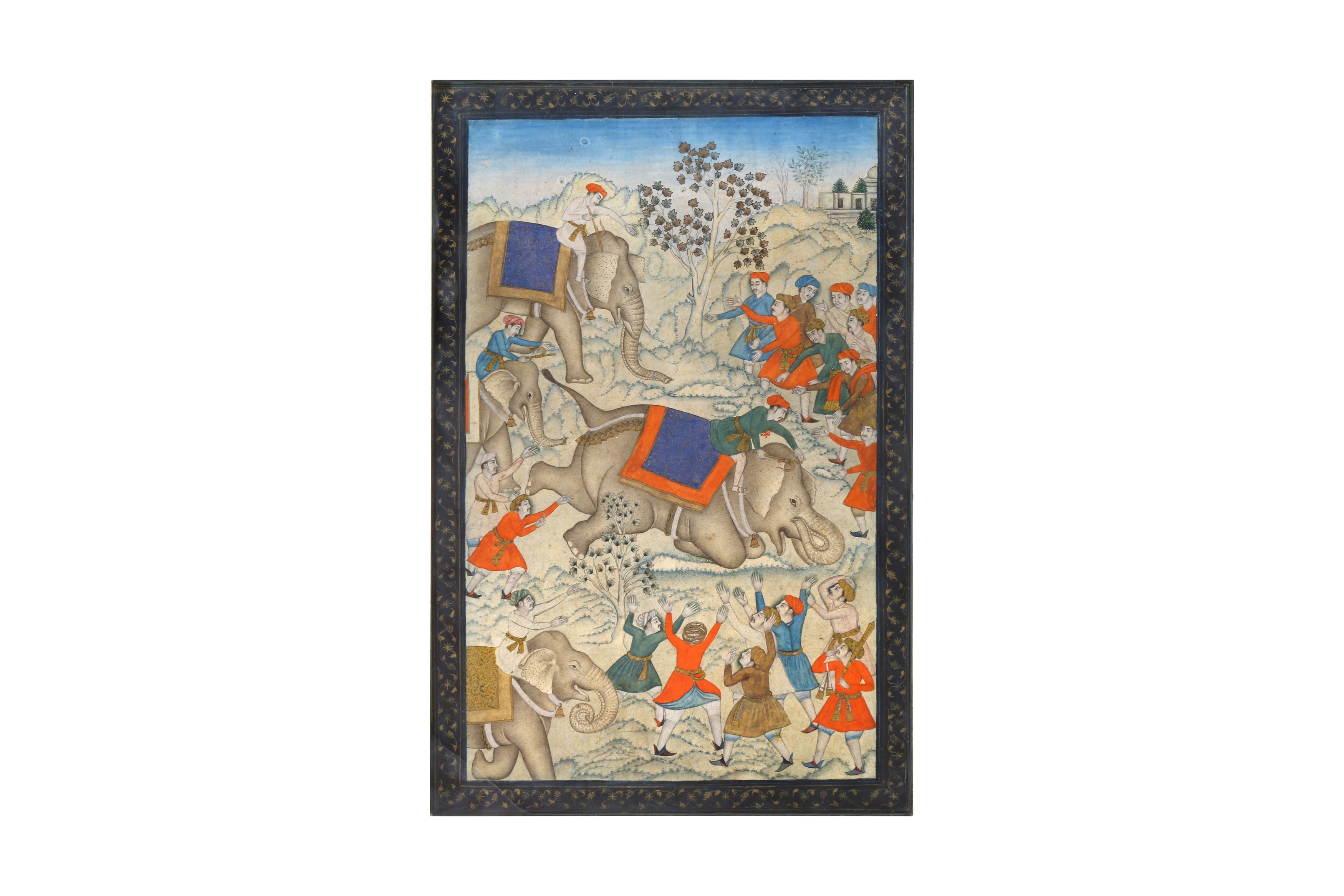 Lot 315 - THE MUGHAL EMPEROR JAHANGIR TAMING AN