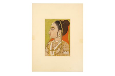 Lot 305 - A PROFILE PORTRAIT OF AN INDIAN MAIDEN