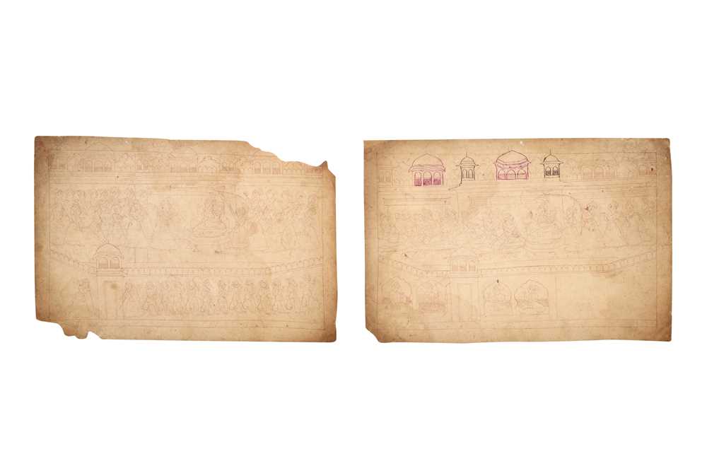 Lot 274 - TWO SKETCHES FROM A RAMAYANA SERIES