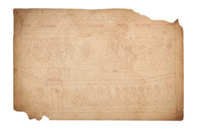 Lot 274 - TWO SKETCHES FROM A RAMAYANA SERIES