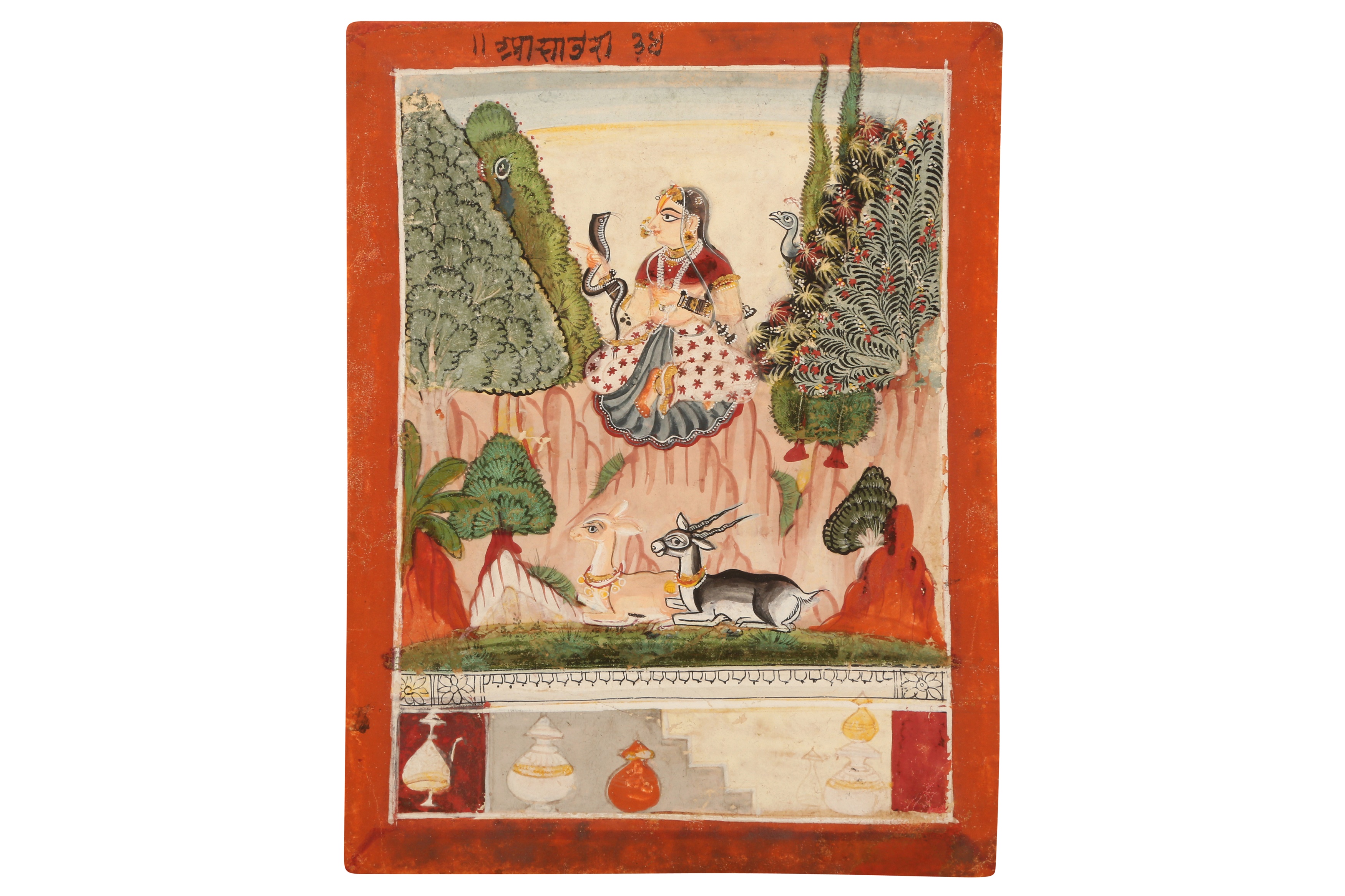 Lot 219 - AN ILLUSTRATION FROM A RAGAMALA SERIES: