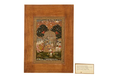 Lot 276 - RAMA AND SITA ENTHRONED IN A GOLDEN PAVILION