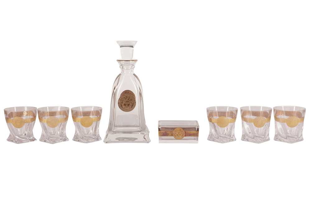 Lot 165 - A VERSACE CRYSTAL DECANTER SET