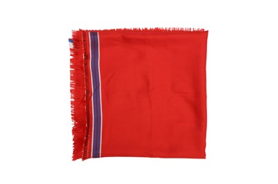 Lot 15 - Louis Vuitton Red Wool Monogram Scarf