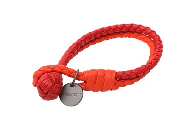 Lot 8 - Bottega Veneta Red Bi-color Intrecciato Bracelet