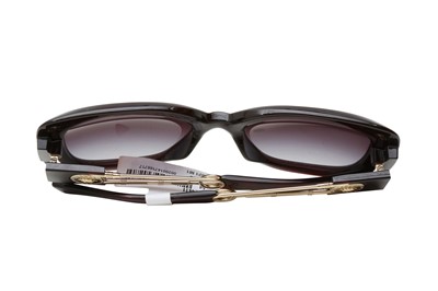 Lot 72 - Versace Maroon Oversized Medusa Logo Sunglasses