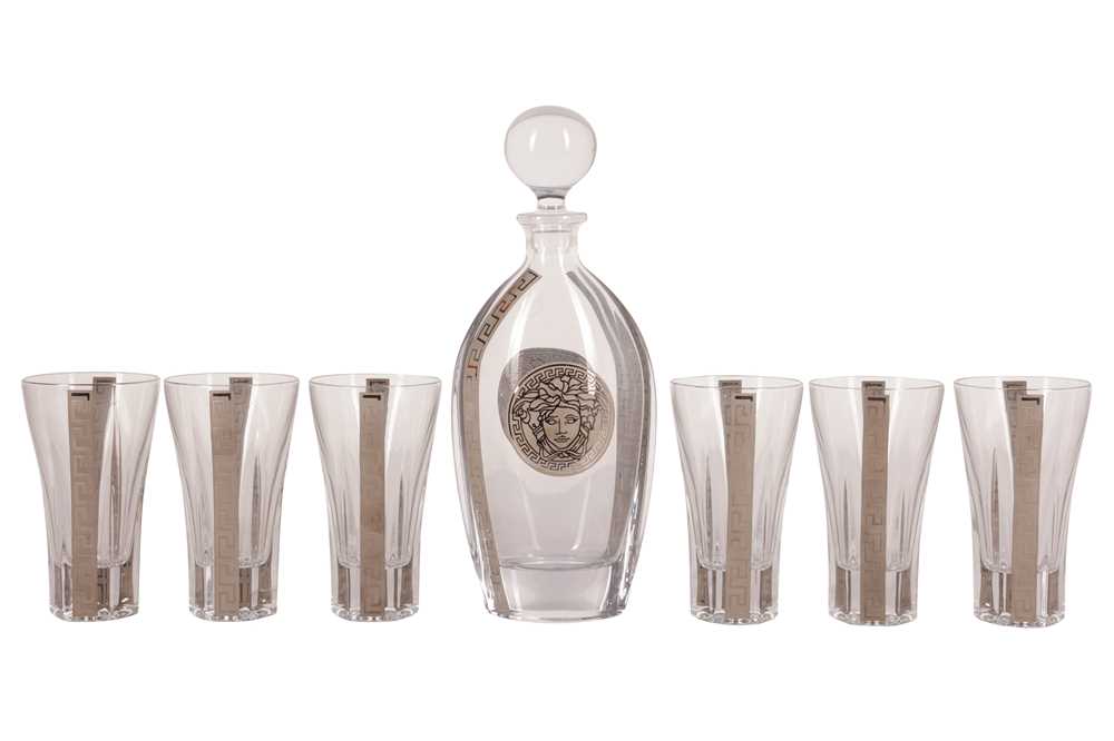 Lot 164 A VERSACE CRYSTAL DECANTER SET