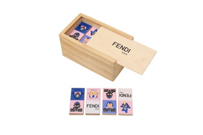 Lot 87 - Fendi Kids Wood Monster Domino Set