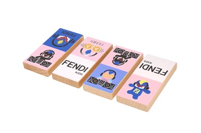 Lot 87 - Fendi Kids Wood Monster Domino Set