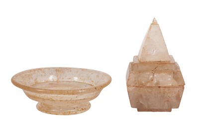 Lot 253 - TWO EASTERN ROCK CRYSTAL ITEMS
