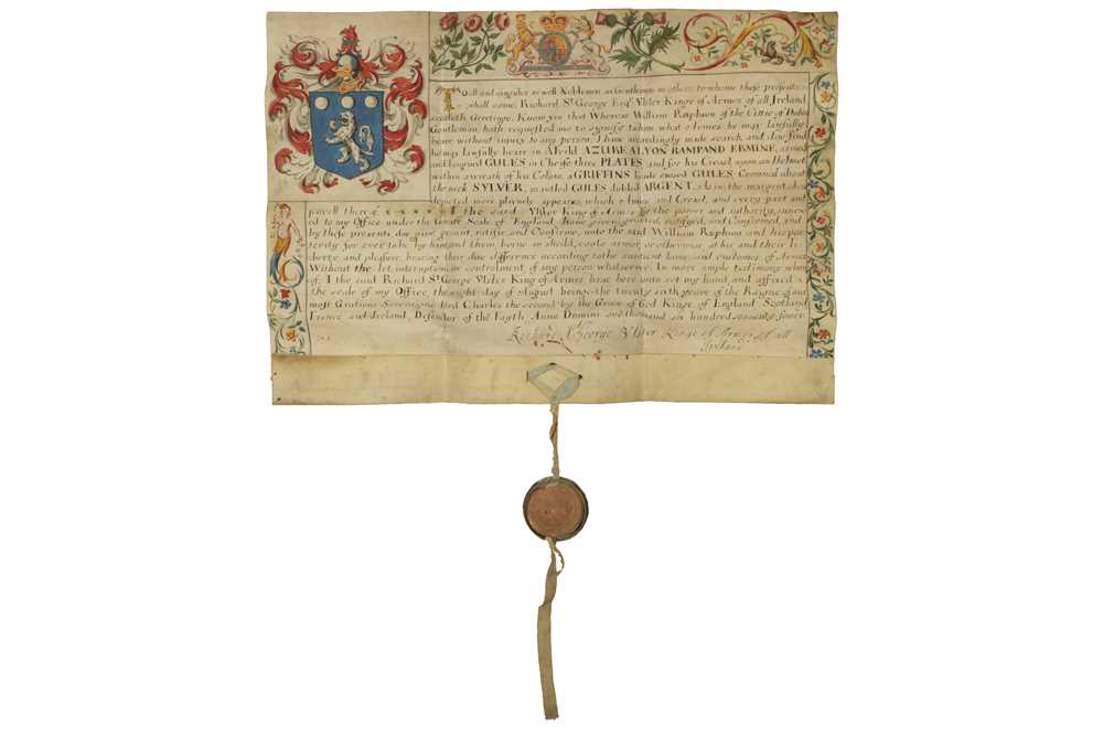 Lot 219 - Grant of Arms.- Reign of Charles II