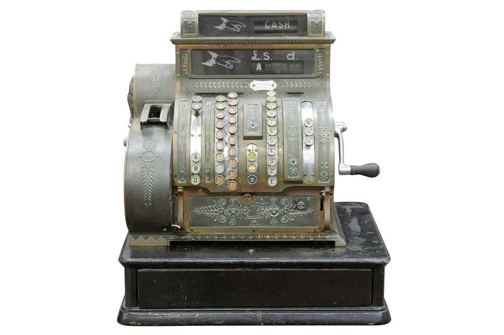 Lot 259 - AN AMERICAN NATIONAL CAST BRASS CASH REGISTER, MODEL 422