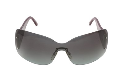 Lot 32 - Christian Dior Magenta Shield Sunglasses