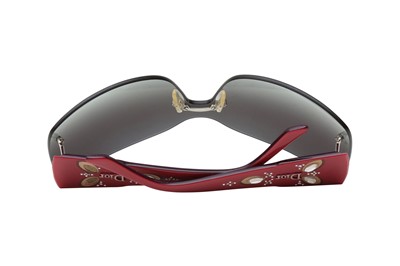 Lot 32 - Christian Dior Magenta Shield Sunglasses
